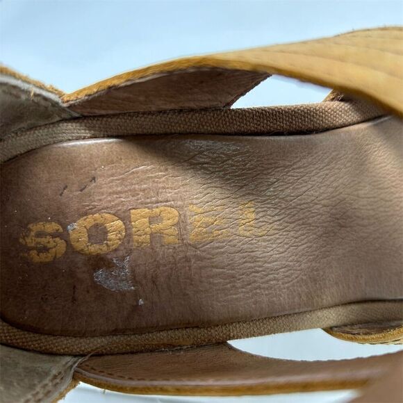 Sorel Joanie II Lace Up Wedge Sandals Women's Size 8 Honey Brown Gladiator - Picture 12 of 13